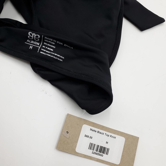 Albion Matte Black Top Knot Women's Size M - Picture 7 of 8